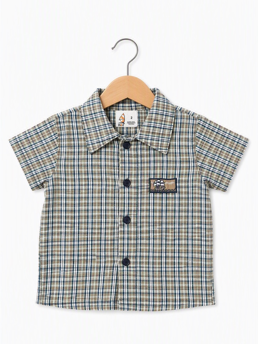 Rare True Textured Vintage Plaid Short Sleeve Button Down Shirt 2T Granby Canada
